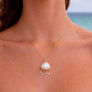 pearl drop necklace D25